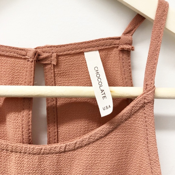 Dusty Rose Tank with Rose Appliqué.  Size M - Picture 6 of 6